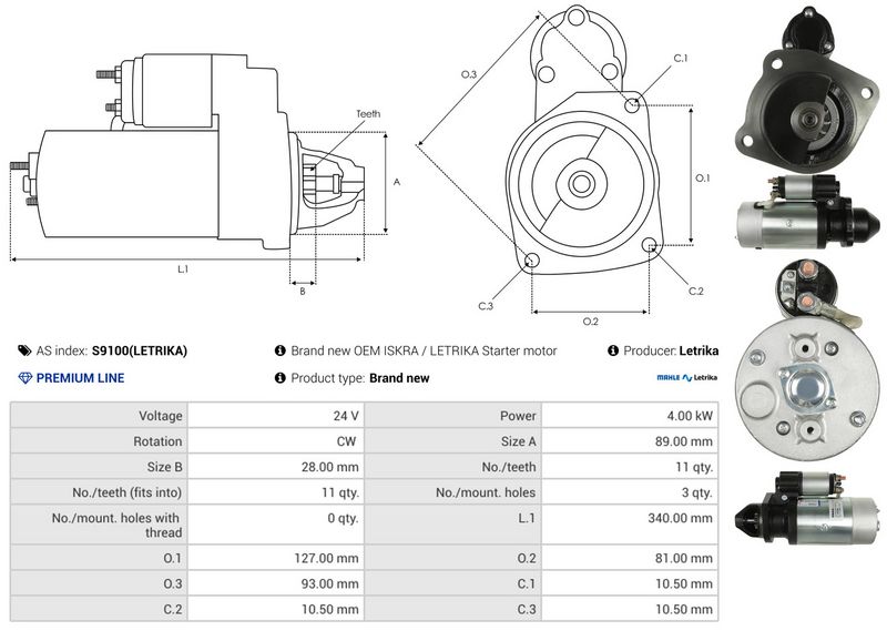 AS-PL S9100(LETRIKA) Starter