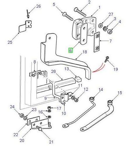AG PARTS 74 Door Hinge