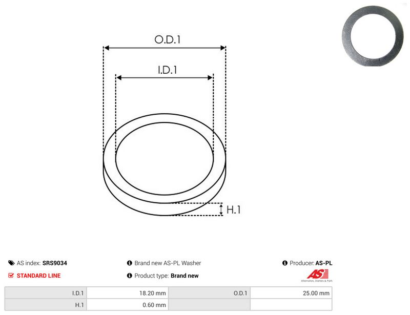 AS-PL SRS9034 Repair Set, alternator