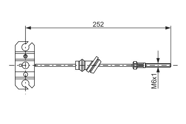 BOSCH 1 987 477 503 Cable Pull, parking brake