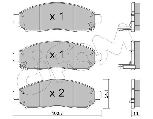 Set placute frana,frana disc 822-743-1 CIFAM
