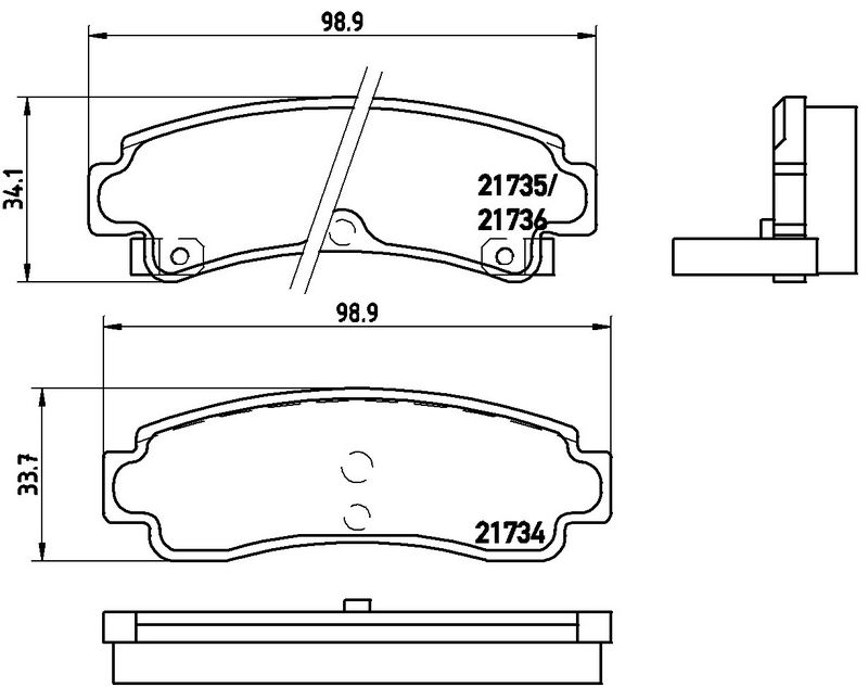 BREMBO P56063 Brake Pad Set, disc brake