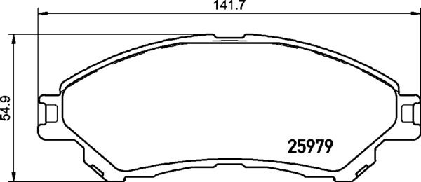 Колодка тормозов. диск. SUZUK SX4 S-Cross 13 передняя. (выр-во BREMBO)