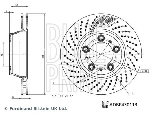 BLUE PRINT ADBP430113 Brake Disc