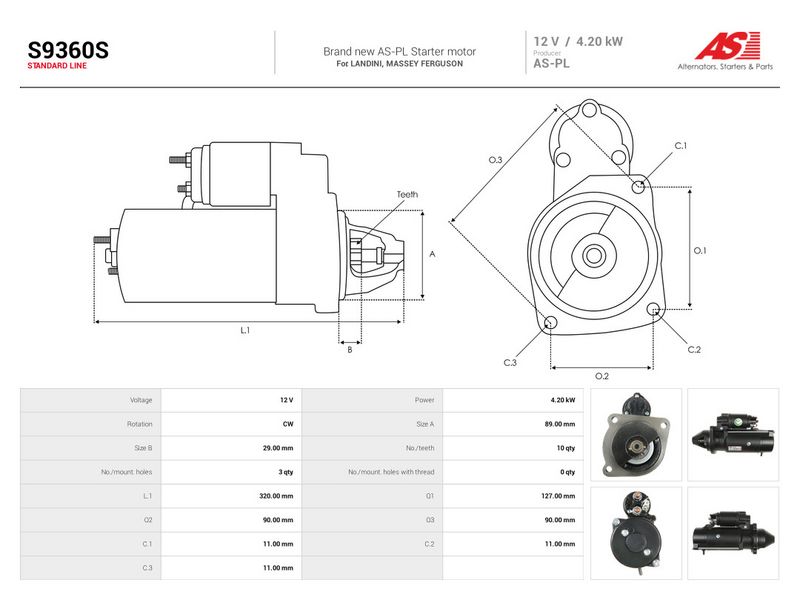 This part match OEM code: 3597372M2