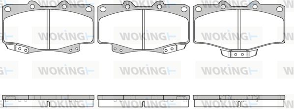 Комплект тормозных колодок на 4 Runner, Hilux, Land Cruiser