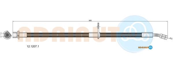 ADRIAUTO шланг гальмівний задній лівий HONDA ACCORD -08