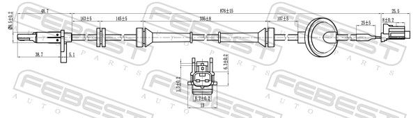FEBEST 02606-012 Sensor, wheel speed