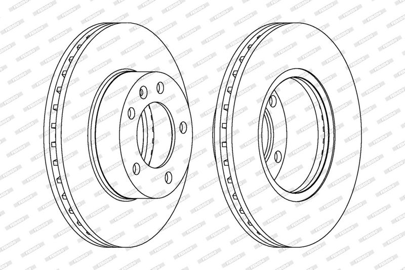 FERODO Disque de frein DDF1217C-1