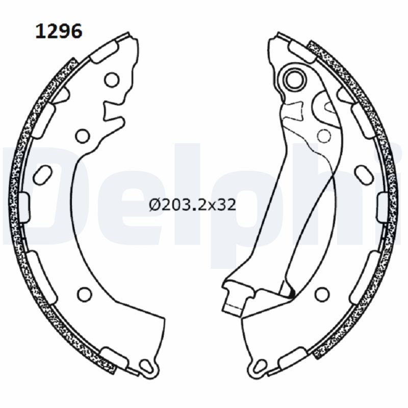 Комплект гальмівних колодок, Delphi LS2180