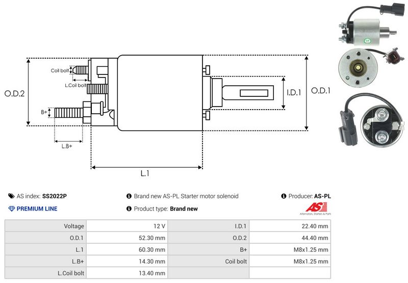 AS-PL SS2022P Solenoid Switch, starter