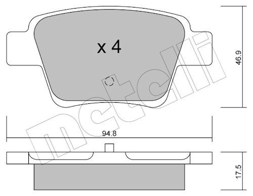 Plaquettes+de+frein+à+disque METELLI 22-0639-0