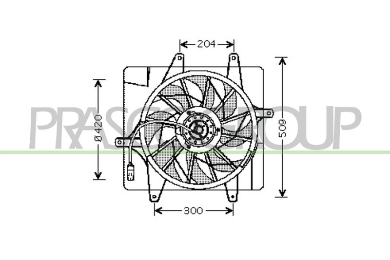 PRASCO ventilátor, motorhűtés DG410F001