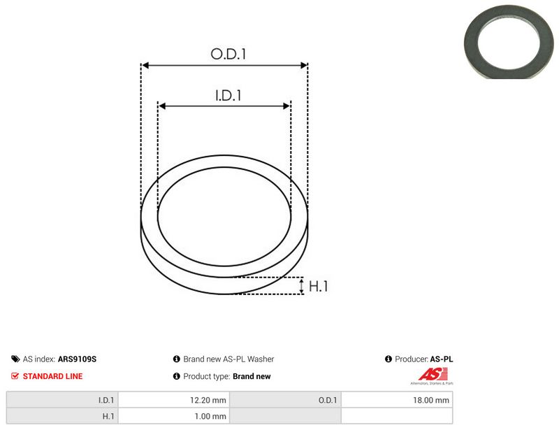 AS-PL ARS9109S Repair Set, alternator