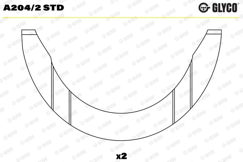 Rondelle+d'écartement+vilebrequin GLYCO A204/2 STD