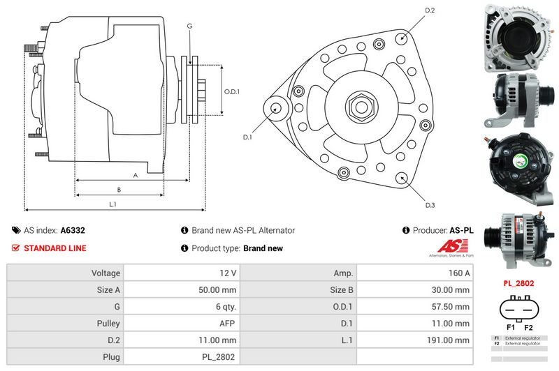 AS-PL A6332 Alternator