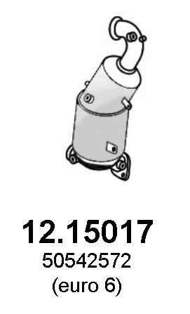 Product Nosēdumu-/Daļiņu filtrs, Izplūdes gāzu sistēma ASSO 12.15017 Image