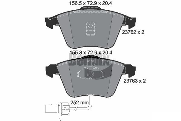 BENDIX Braking fékbetétkészlet, tárcsafék BPD2041