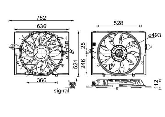 MAHLE ventilátor, motorhűtés CFF 336 000S