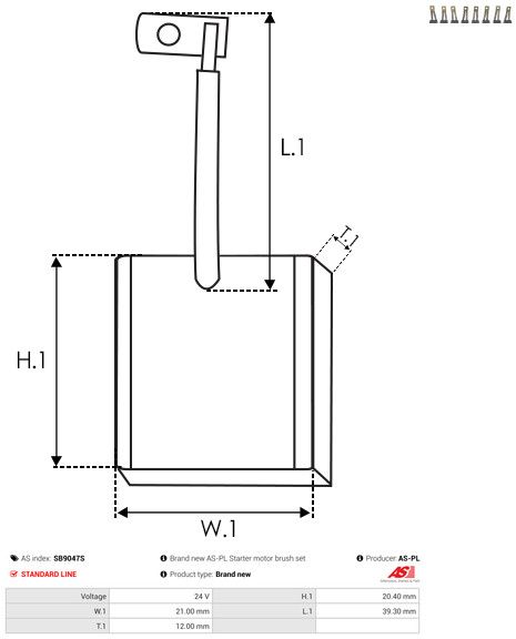 Süsinikuhari, starter, AS-PL SB9047S