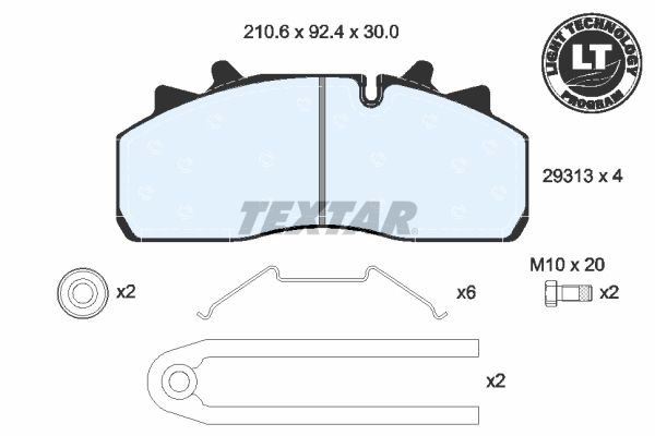 TEXTAR 2931302 Brake Pad Set, disc brake