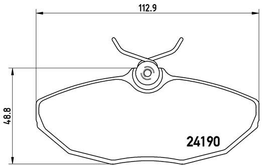 Комплект гальмівних накладок, дискове гальмо, Brembo P36015