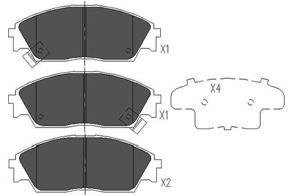 KAVO PARTS fékbetétkészlet, tárcsafék KBP-2022