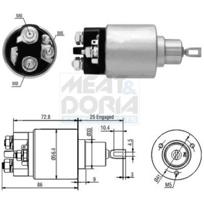 MEAT & DORIA Magneetschakelaar, startmotor 46010