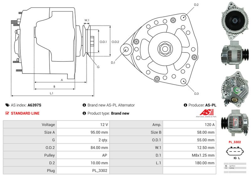 AS-PL A6397S Alternator