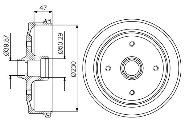 BOSCH fékdob 0 986 477 176