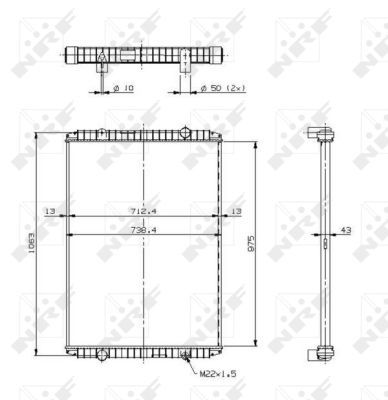 NRF 509709 Radiator, engine cooling