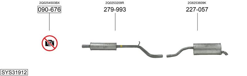 Väljalaskesüsteem BOSAL SYS31912