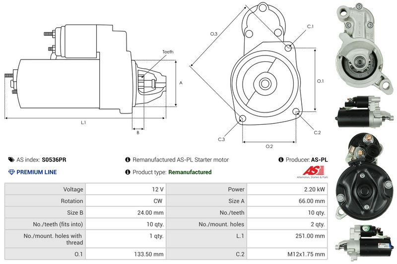 AS-PL S0536PR Starter
