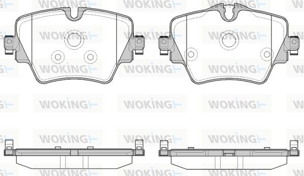 Комплект гальмівних накладок, дискове гальмо, Woking P17253.08