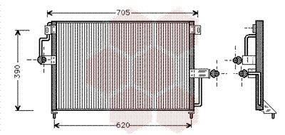 VAN WEZEL kondenzátor, klíma 37005227