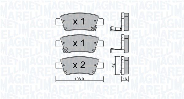 MAGNETI MARELLI 363916060891 Brake Pad Set, disc brake