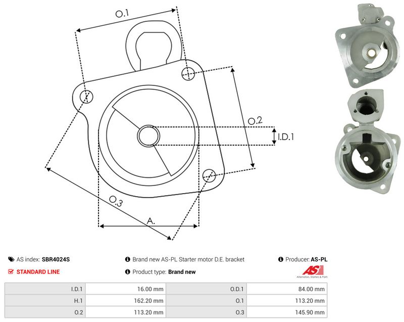 AS-PL SBR4024S Starter Lid, carburettor
