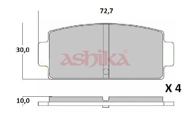 ASHIKA Plaquettes de frein à disque 51-00-MC01
