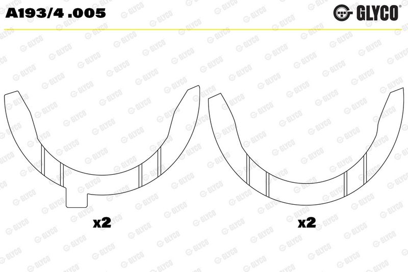 Rondelle+d'écartement+vilebrequin GLYCO A193/4 .005