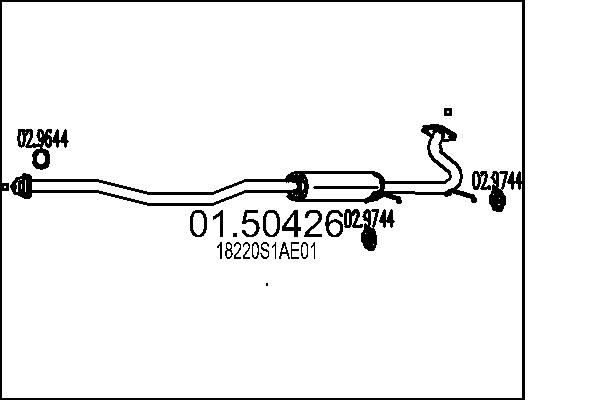 Проміжний глушник, Mts 0150426