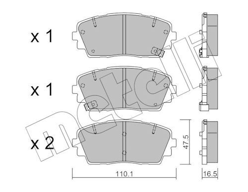 Plaquettes+de+frein+à+disque METELLI 22-0941-0