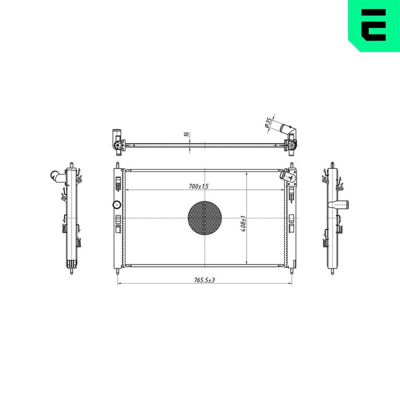 ERA 673447 - Aušinimo radiatorius