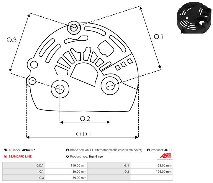 Kaitsekate, generaator, AS-PL APC4007