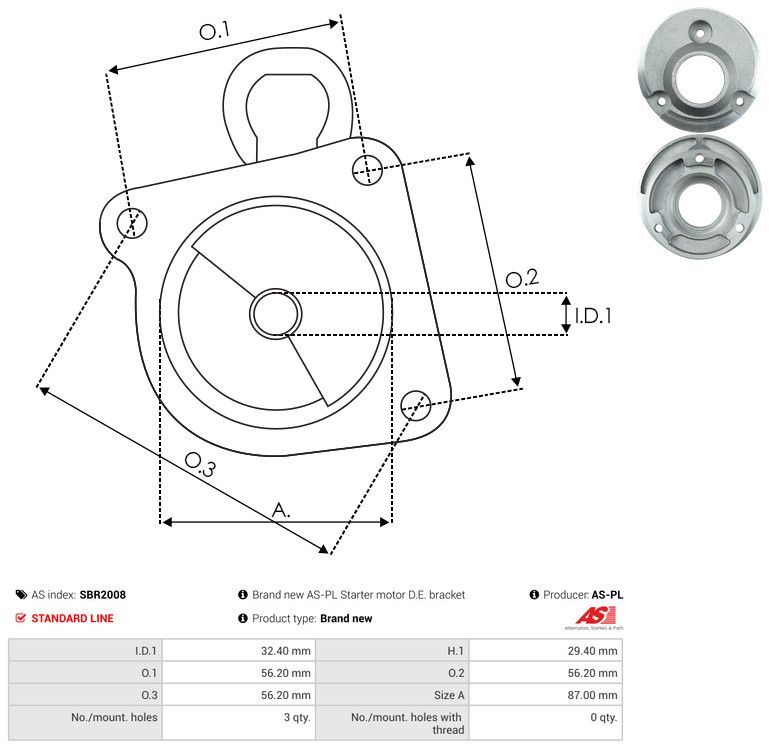 AS-PL SBR2008 Starter Lid, carburettor