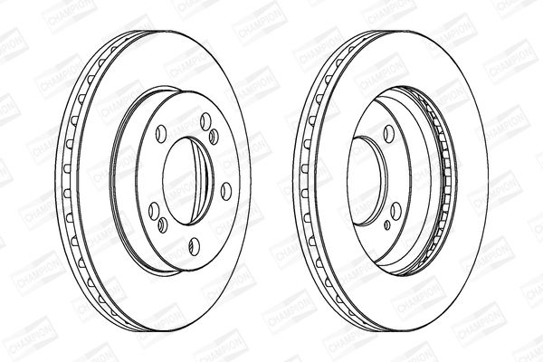 CHAMPION SSANGYONG диск гальмівний передній Actyon,Kyron,Rexton
