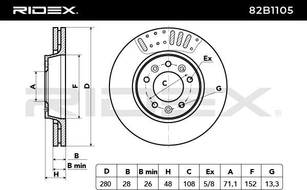 спирачен диск RIDEX