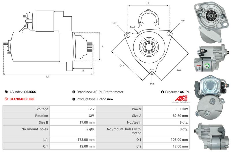 AS-PL S6366S Starter