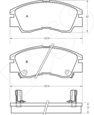 1-GNC R-387 - Brake Pad Set, disc brake