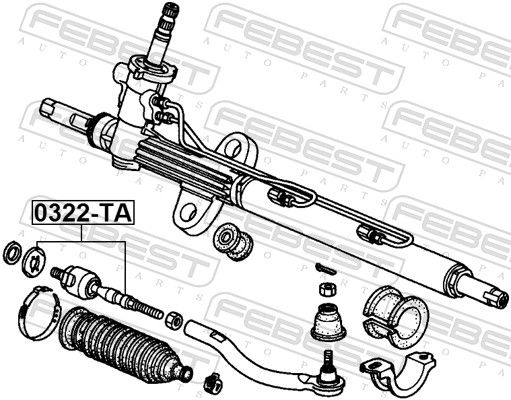 FEBEST 0322-TA AUTOMOTIVE Gas Spring, bonnet