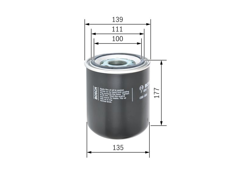 Bosch Hydraulic Filter, automatic transmission F 026 407 141